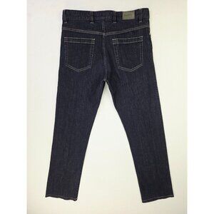 Ermenegildo Zegna Size 32X30 Mens Straight Blue Denim Logo Tag 5 Pocket Jeans